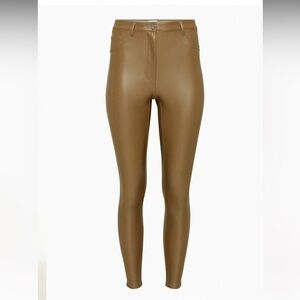 Aritzia Charm Pant (Faux Leather) - Black